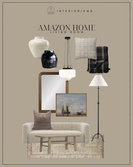 , Amazon home, living room, affordable, living room, furniture, the cutest modern sofa at such a good price, floor lamp, large vase, throw blanket, bed, pillows, sofa, pillows, framed art, brass arched mirror, rustic coffee table, solid wood, coffee table

#LTKhome #LTKsalealert #LTKstyletip