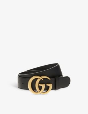 GUCCI Double G leather belt | Selfridges