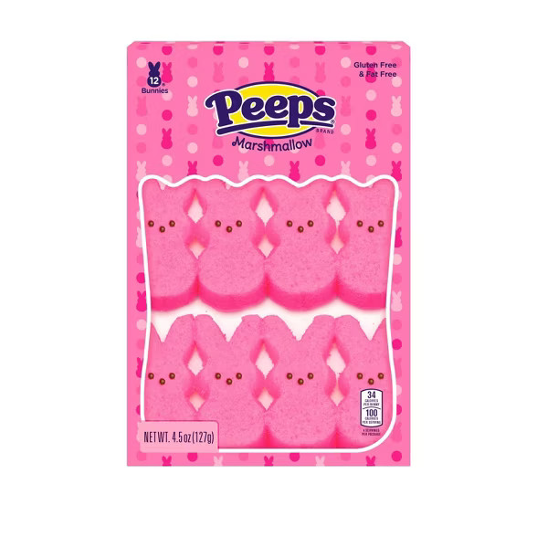 Peeps Easter Marshmallow Pink Bunnies - 4.5oz/12ct | Target