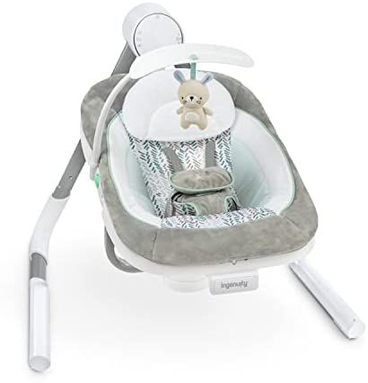 Ingenuity Anyway Sway 5-Speed Multi-Direction Portable Baby Swing with Vibrations - Spruce, 0-9 M... | Amazon (US)