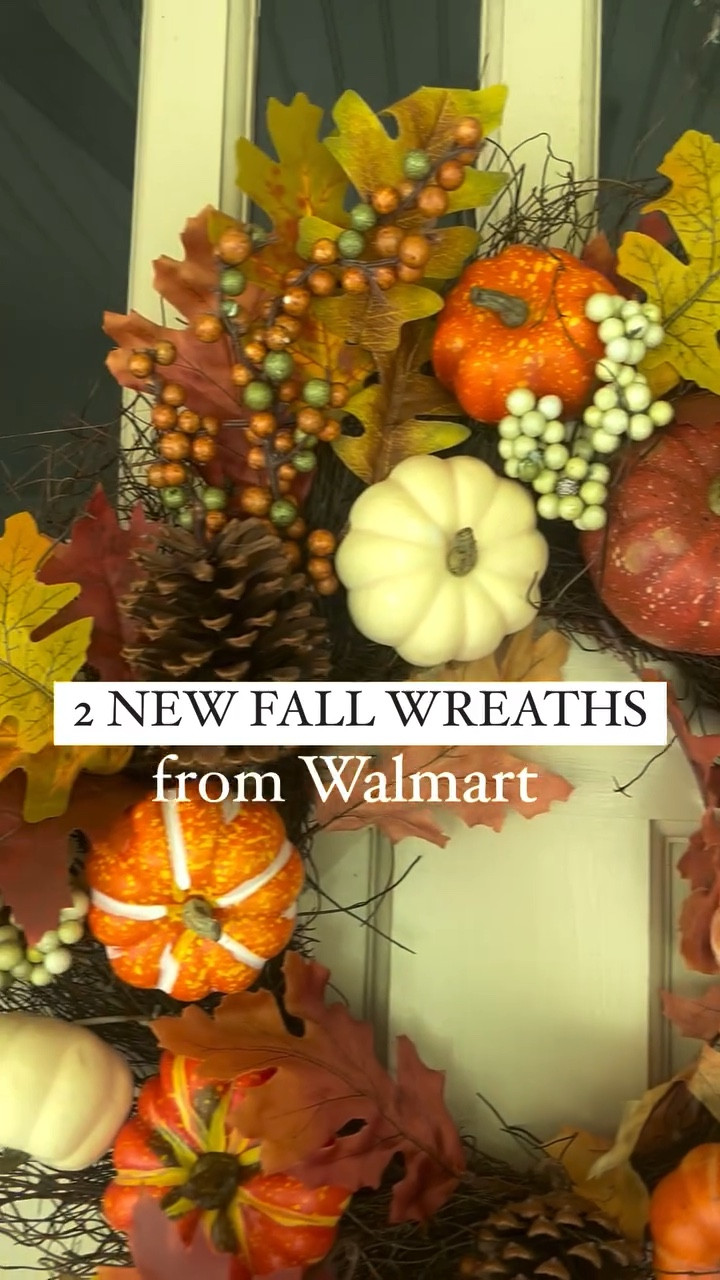 I’m ready 🍁 are you?! 

This 90 degree weather with 60% humidity  everyday is not what I’m made for. 

Two cute wreaths from @walmart 🍁

Shop in my LTK or comment FALL for the link in your DM’s! 🍁✨⬇️