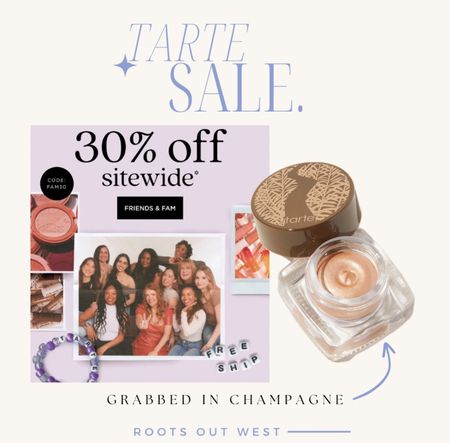 Have been wanting this champagne colored cream eye shadow by Tarte forever & finally grabbed it today on their friends & family sale. Code FAM30 to save 30% + free shipping 

#LTKsalealert #LTKbeauty