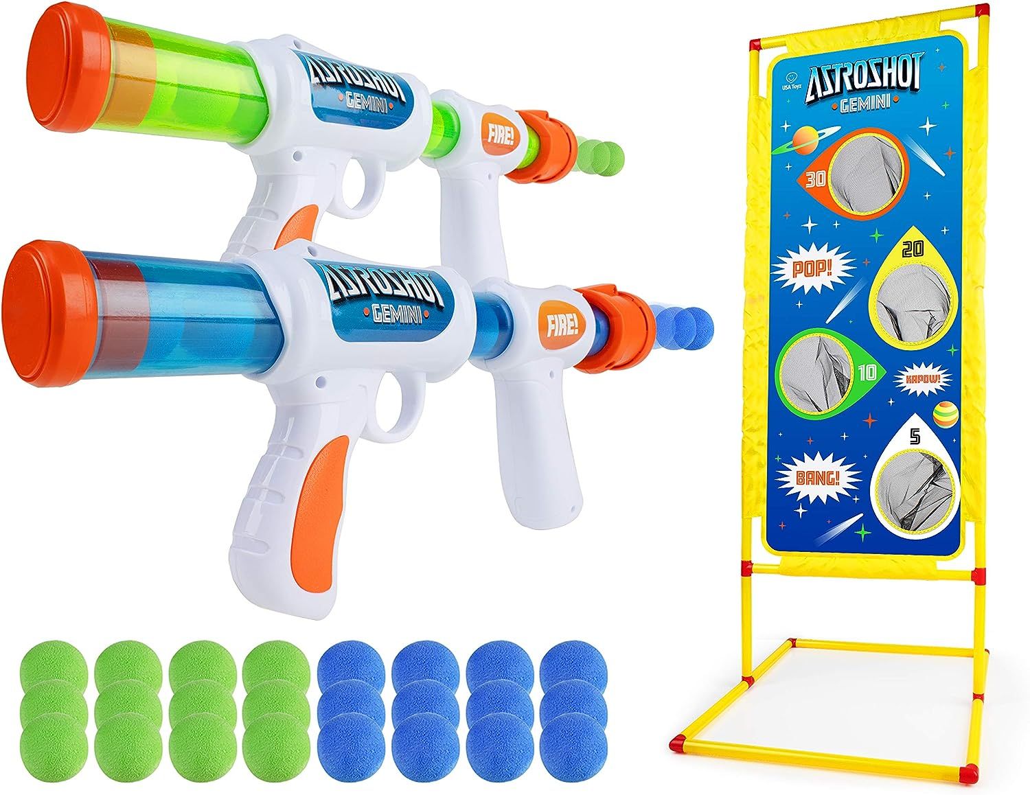 USA Toyz Astroshot Gemini Shooting Games - Foam Ball Popper Guns and Shooting Targets, Toy Guns f... | Amazon (US)