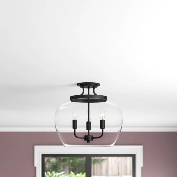 Jocelyn Glass Semi Flush Mount | Wayfair North America