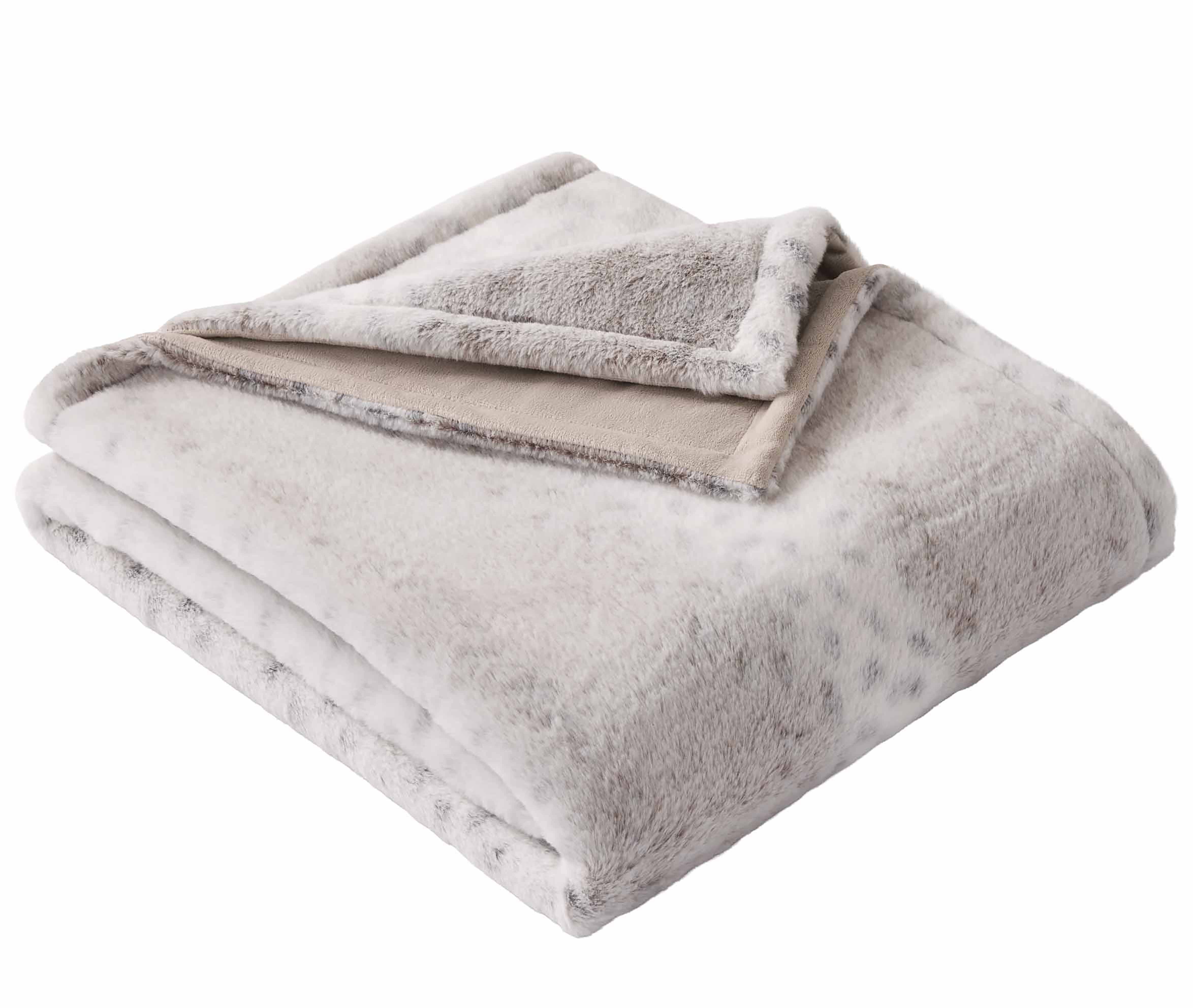 Better Homes & Gardens Snow Leopard Faux Fur Throw, 50"x72", Adult/Teen | Walmart (US)