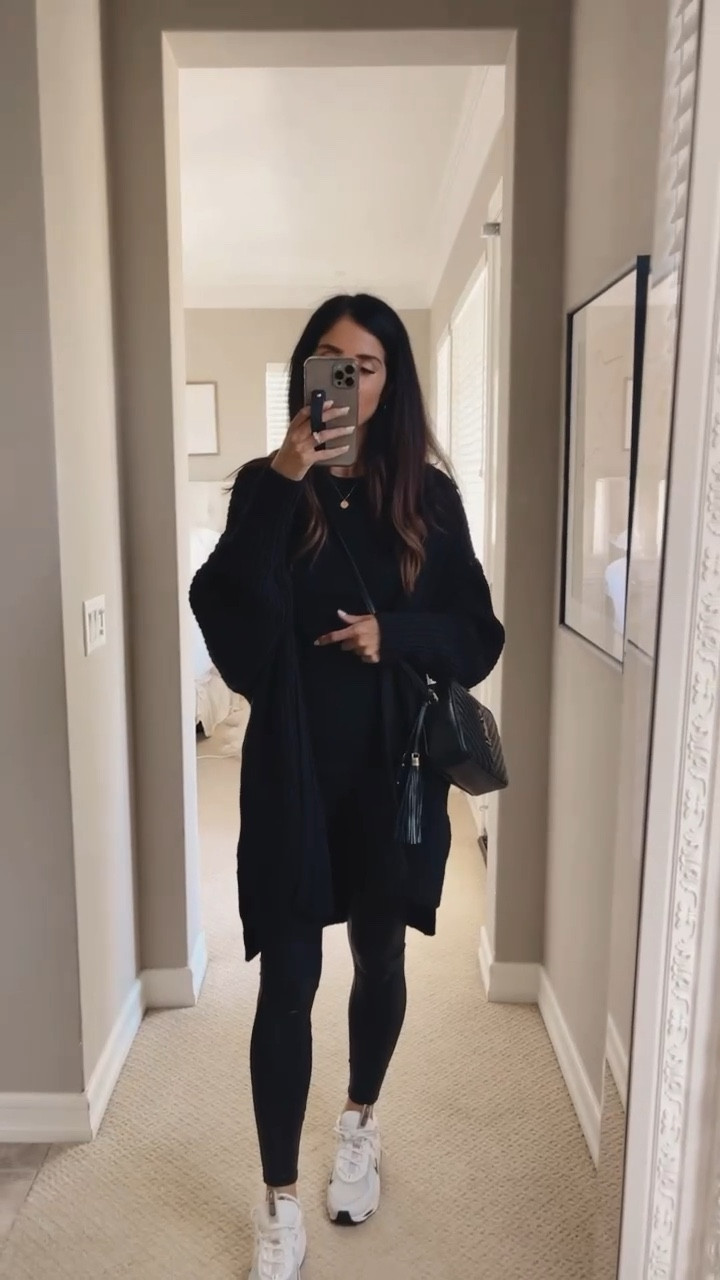 Free people cardigan, faux leather leggings, YSL, travel style, athelsiure, StylinByAylin 

#LTKunder100 #LTKSeasonal #LTKstyletip