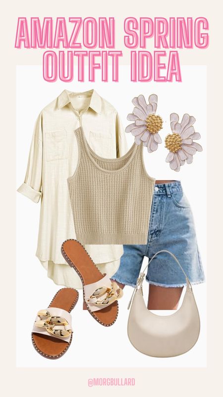 Amazon Spring Outfit | Amazon Spring Fashion | Amazon Spring Looks | Sweater Tank | Denim Shorts | Amazon Shorts 

#LTKfindsunder50 #LTKfindsunder100 #LTKstyletip