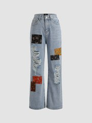 Cute Patchy Denim Jeans | Cider