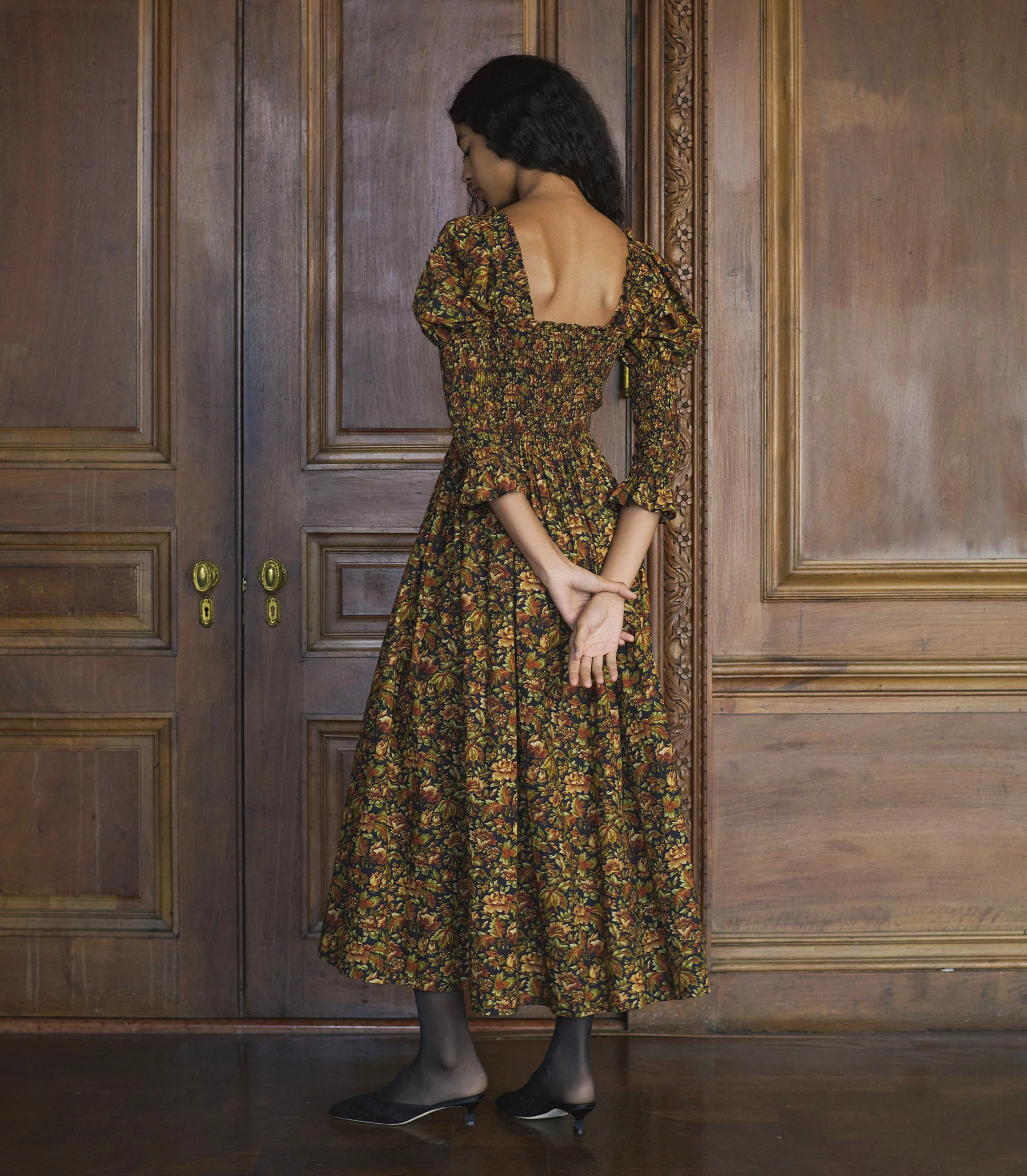 Bijou Dress - Noir Rêve Des Jardins | DÔEN | DOEN