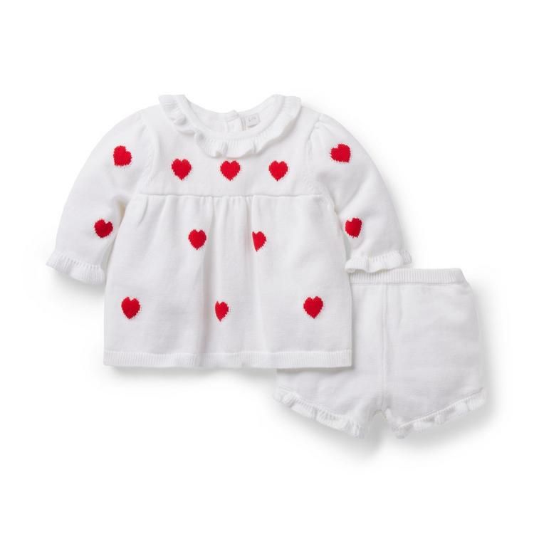 Baby Heart Sweater Matching Set | Janie and Jack
