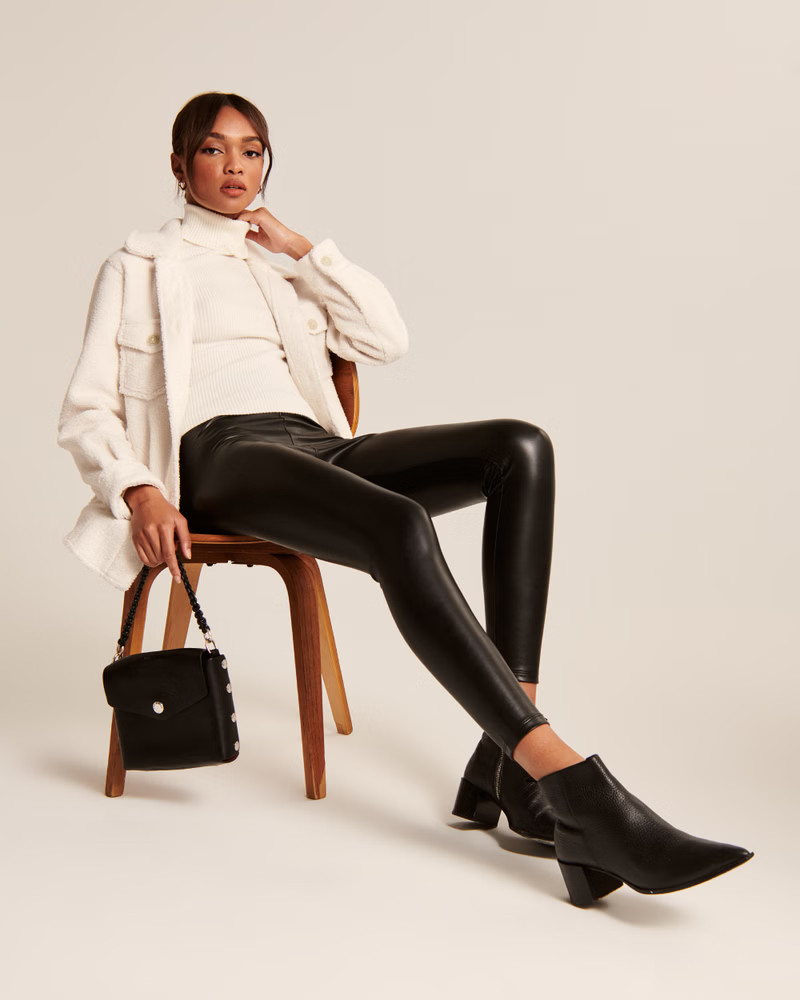 Vegan Leather Leggings | Abercrombie & Fitch (US)