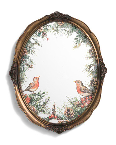 20x25 Round Mirror With Birds Wall Art | TJ Maxx