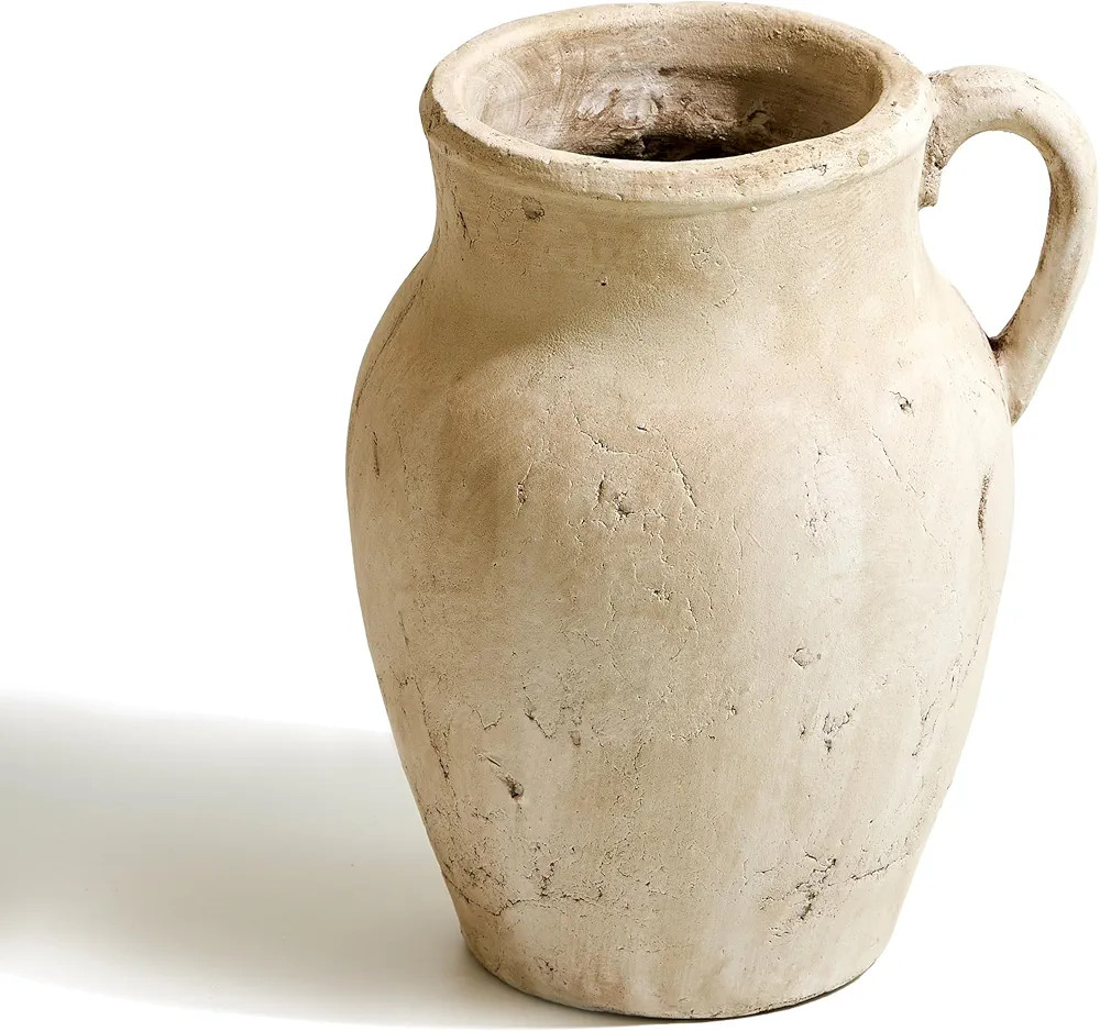 LB2 Jarrón rústico grande de cerámica, jarrón de estilo zen, jarrón de terracota de 10.6 pul... | Amazon (US)