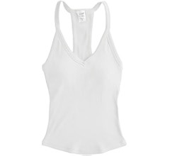 Danysu V Neck Racer Back Tank Top for Women Padded Ribbed Long Tank Fitted Basic Cami Tops | Amazon (US)