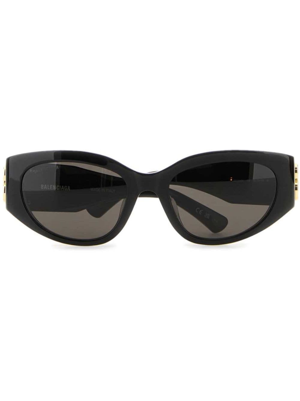 Balenciaga Eyewear Bossy Af round-frame sunglasses - Black | Farfetch Global