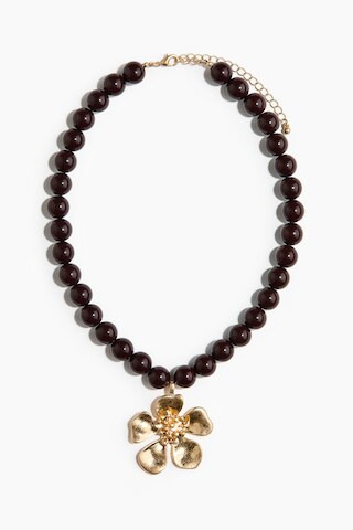 H & M - Beaded pendant necklace - Brown | H&M (UK, MY, IN, SG, PH, TW, HK)
