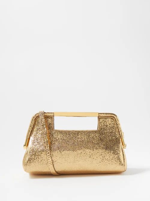 Demellier - The Seville Mini Leather Clutch Bag - Womens - Gold | Matches (UK)