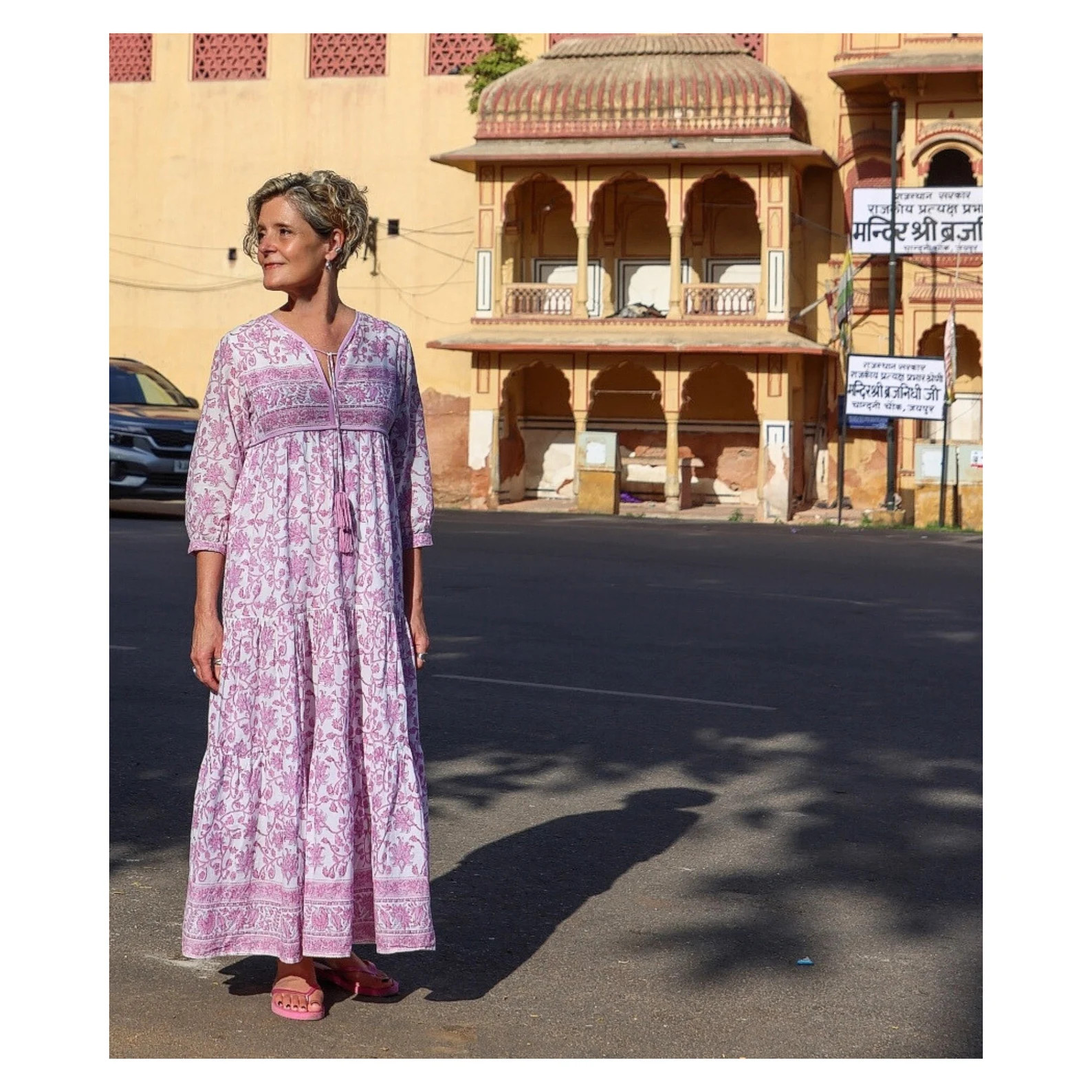 Pink Lily Boho Dress Organic Cotton Fully Lined Side Seam Pockets Midi Length Floaty Summer Dress... | Etsy (UK)