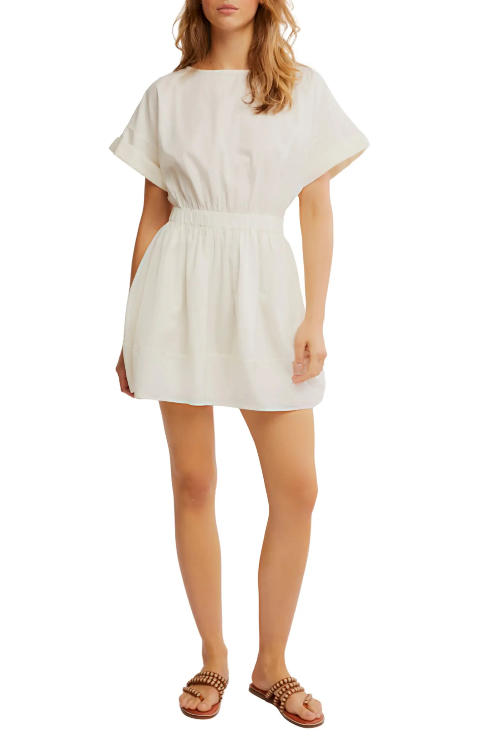 Full Time Fun Cotton Poplin Minidress | Nordstrom