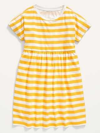 Short-Sleeve Printed Swing Jersey-Knit Dress for Girls | Old Navy (US)