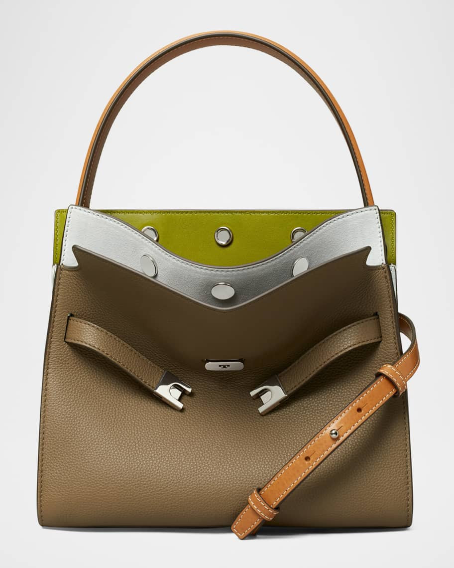 Lee Radziwill Small Double Leather Top-Handle Bag | Neiman Marcus