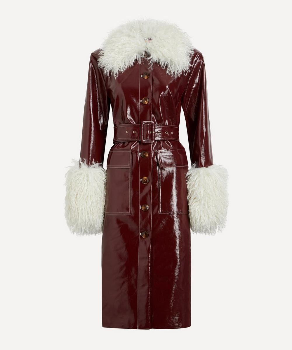 Women's Simone Burgundy Vinyl Coat | Liberty London (US)