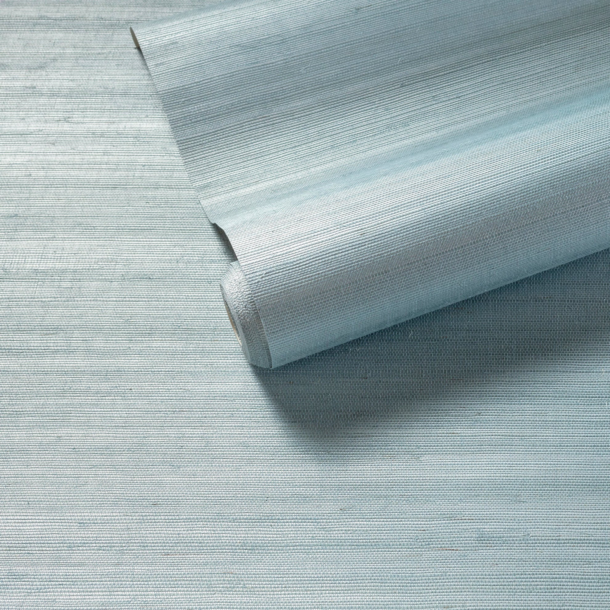 Samoa Robin's Egg Blue Grasscloth Wallpaper | Annie Selke