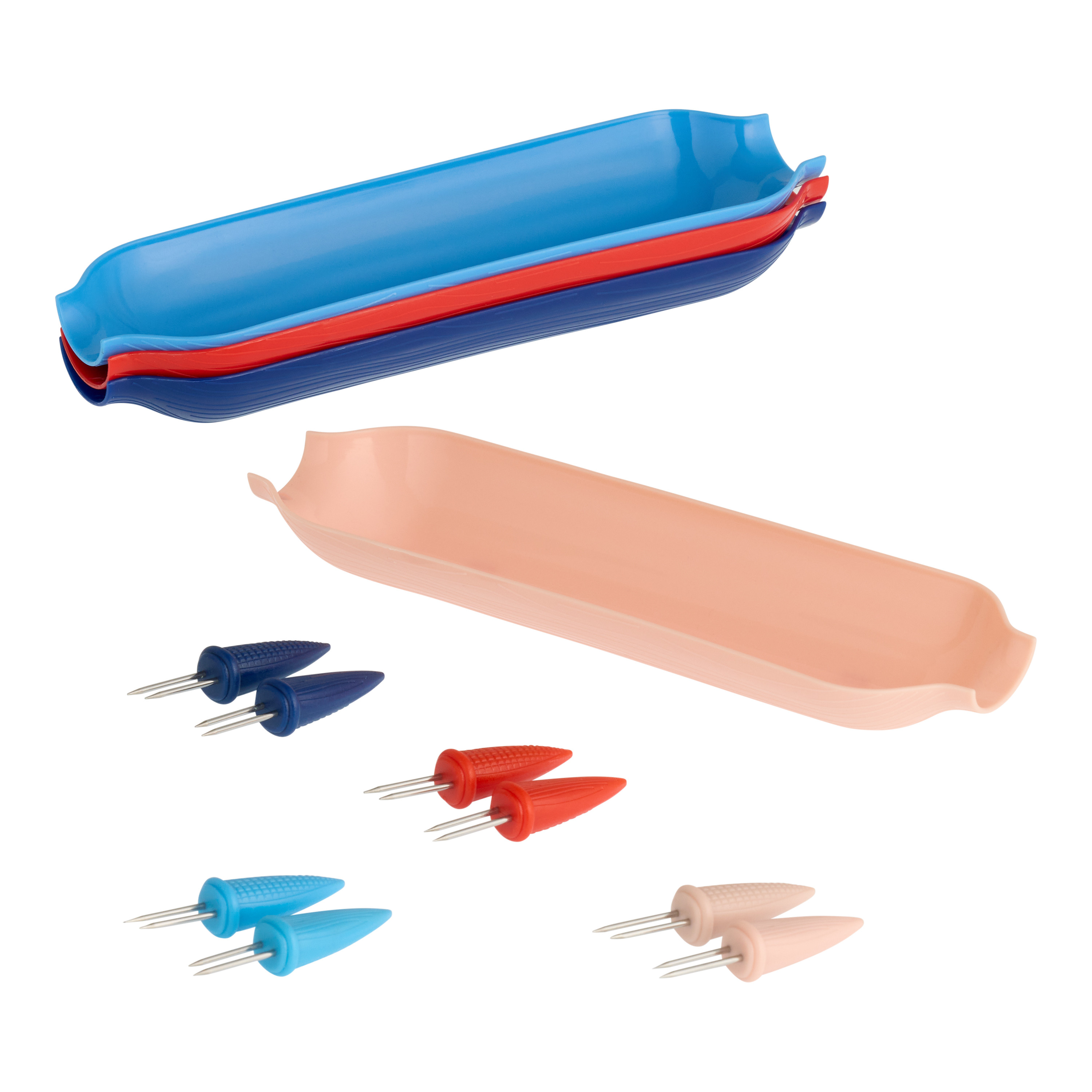 Figural Corn Holders with Serving Tray 4 Pack | World Market