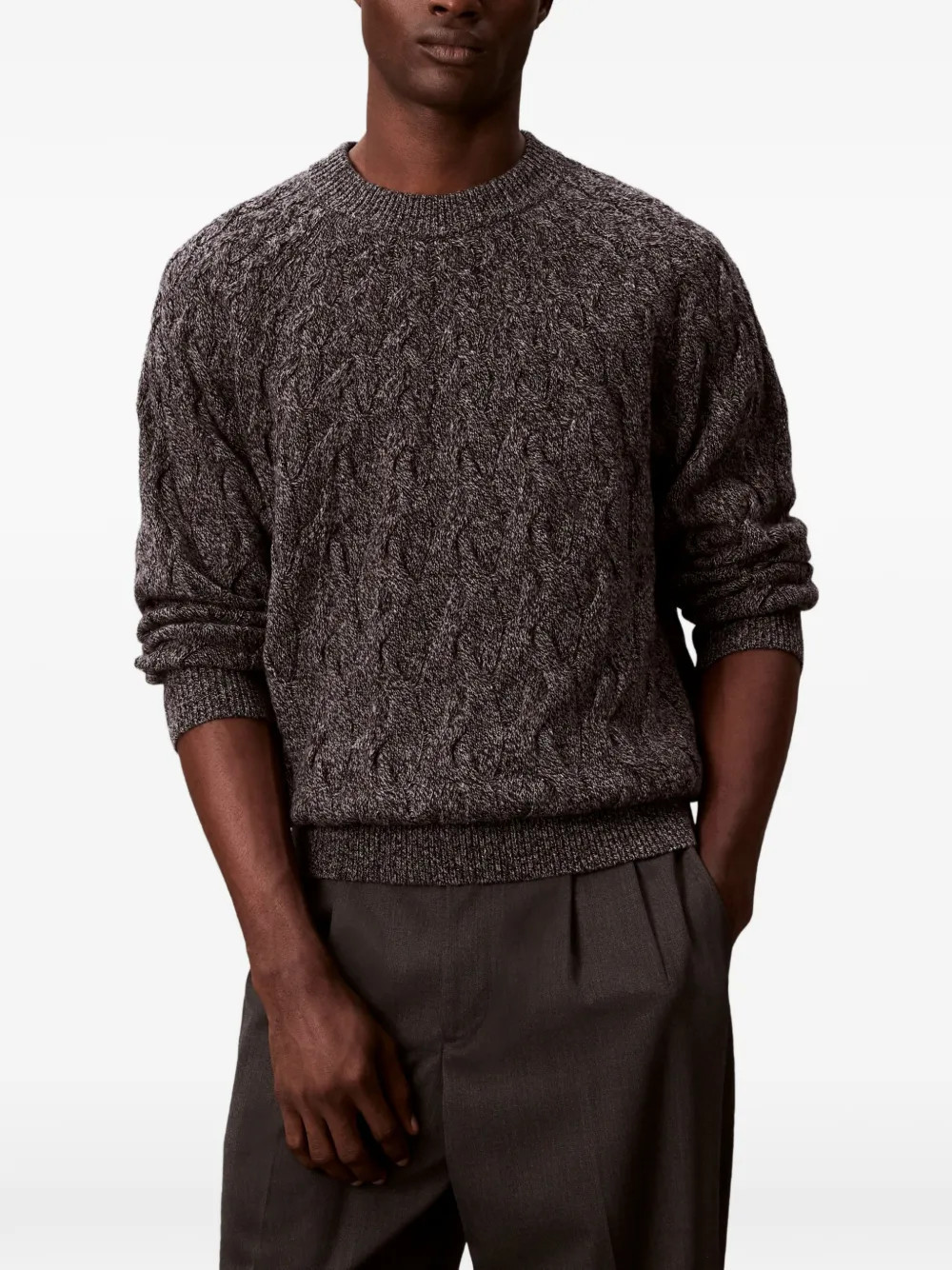 Calvin Klein cable-knit sweater - Grey | Farfetch Global