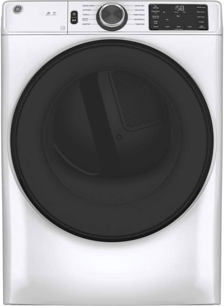 GE GFD55ESSNWW 28" Front Load Electric Dryer with 7.8 cu. ft. Capacity Built-in WiFi HE Sensor Dr... | Amazon (US)