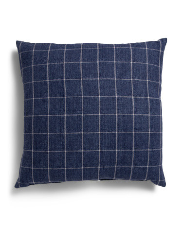 Made In Usa 14x36 Linen Bennet Check Plaid Pillow | TJ Maxx