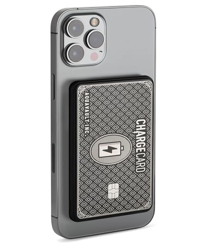 AquaVault Chargecard Magsafe Portable Charger 5000mAh 20W Fast Charge - Magnetic Power Bank, Ultra-Slim Battery Pack Compatible with iPhone 12-17 Series (Black) | Amazon (US)