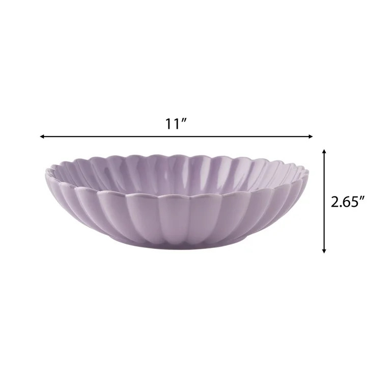 The Pioneer Woman Colette Stoneware 11-inch Serving Bowl, Purple | Walmart (US)