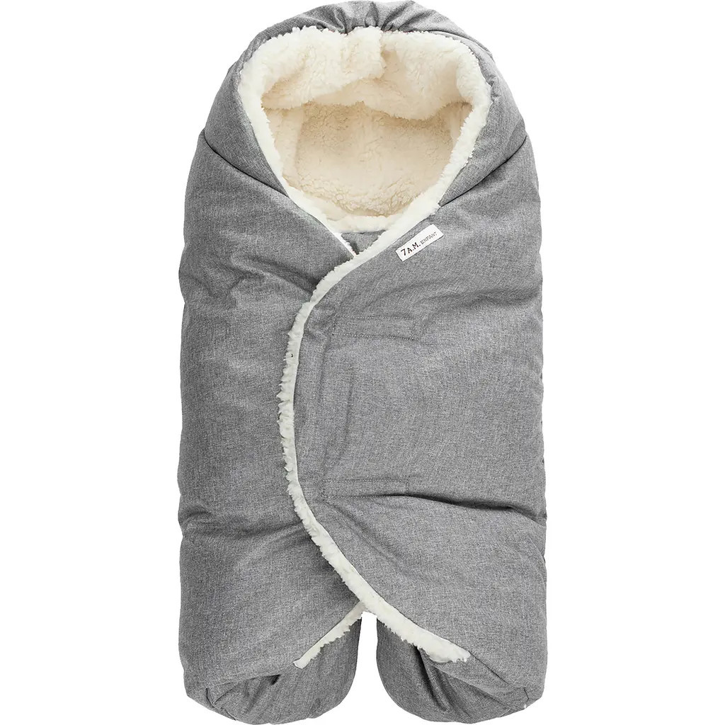 7 A.M. Enfant Nido Cloud Heavyweight Car Seat/Stroller Bunting in Heather Grey at Nordstrom, Size Small | Nordstrom