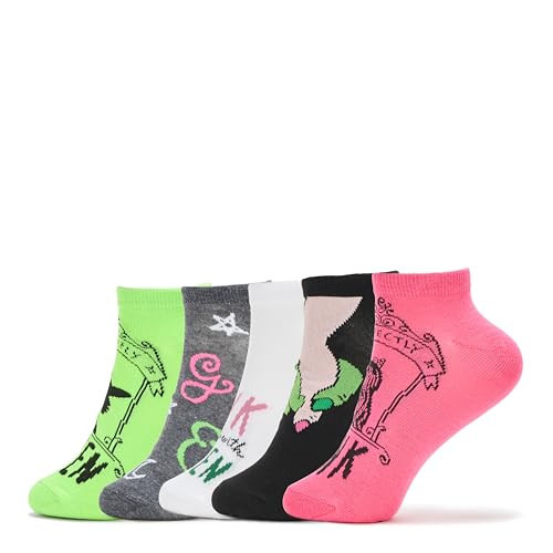 Wicked Women's Elphaba and Glinda 5 Pack No Show Ankle Socks | Amazon (US)