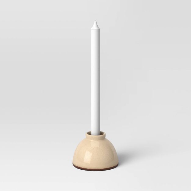 Small Ceramic Taper Candle Holder Cream - Threshold™ | Target