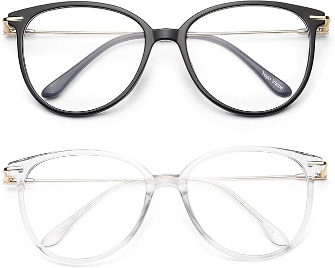 Blue Light Glasses Women/Men Anti Blue Light UV Blocker Eyeglasses Round Cateye Frame Computer Ga... | Amazon (US)