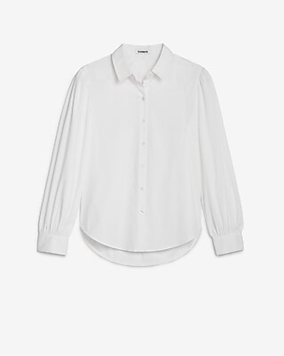 Puff Sleeve Button-Up Shirt | Express