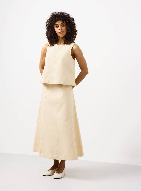 Buy Light Yellow Denim Co-ord Shell Top 24 | Co-ords | Tu | Tu Clothing