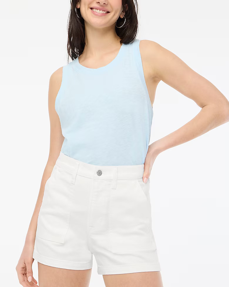 White utility denim short | J.Crew Factory