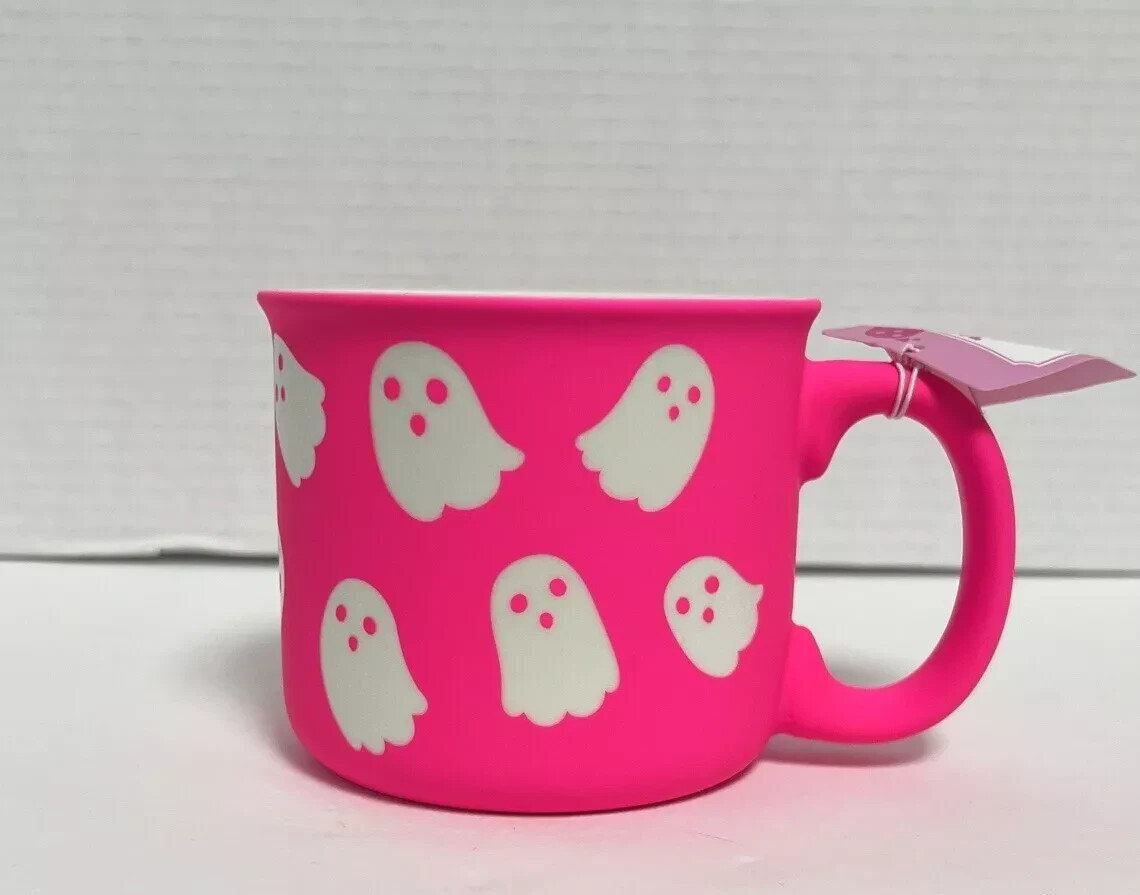 Hot Pink HALLOWEEN Ghost Coffee Tea Mug 16 oz. Soft Touch NEW By Sunday morning, | eBay US