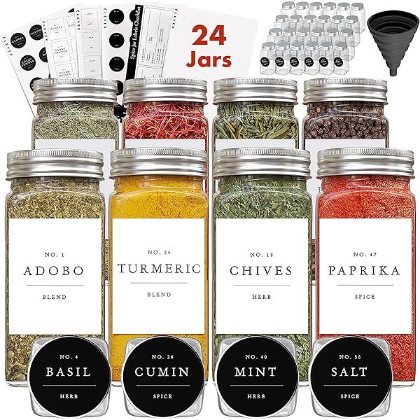 240 Spice Labels, Minimalist Spice Jar Labels Preprinted for Spice Containers, Spice Labels Stickers | Amazon (US)