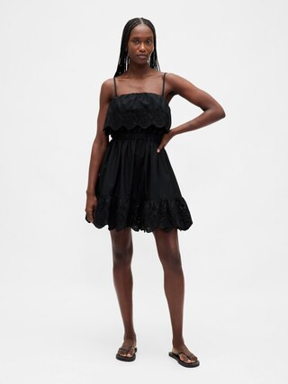 Eyelet Ruffle Mini Dress | Gap (US)