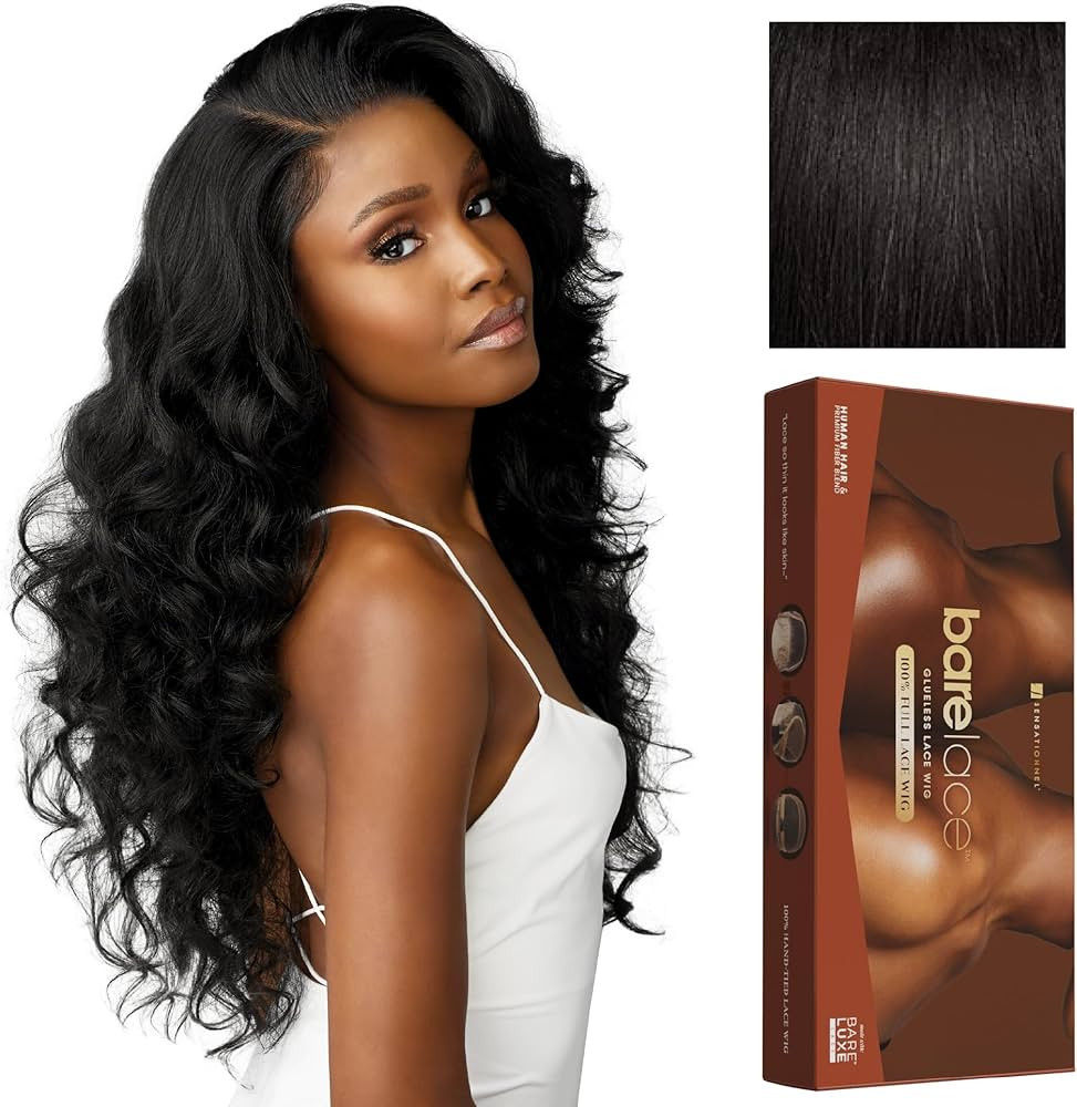 Sensationnel Bare Lace Fulllace Wig - Unit 4 Human Hair Blend All Lacefrontal Glueless Synthetic ... | Amazon (US)