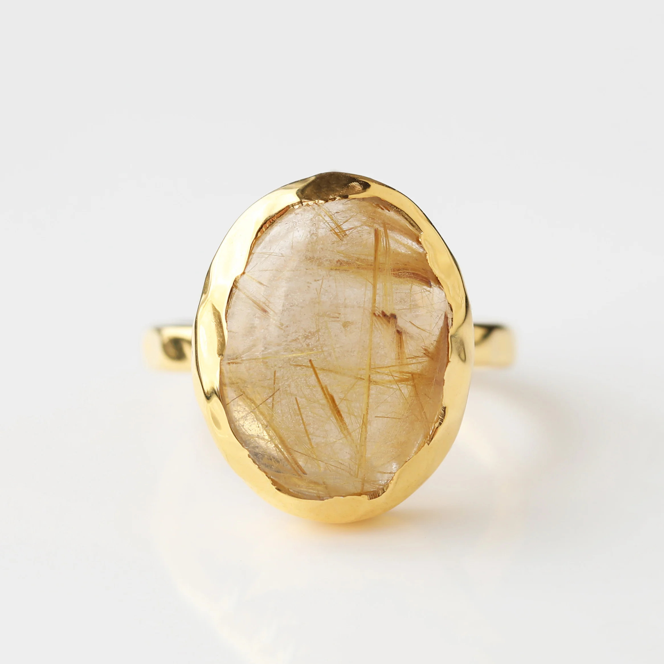 Caramel Quartz Molten Statement Ring | Carrie Elizabeth