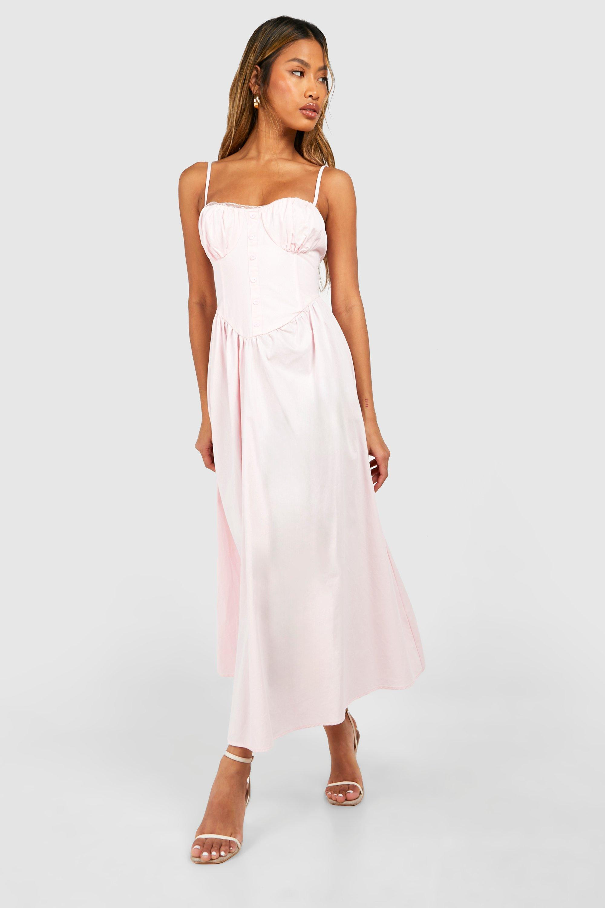 Strappy Milkmaid Midaxi Dress | Boohoo.com (UK & IE)
