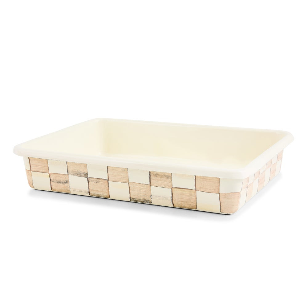 Mocha Check 9" x 13" Baking Pan | MacKenzie-Childs