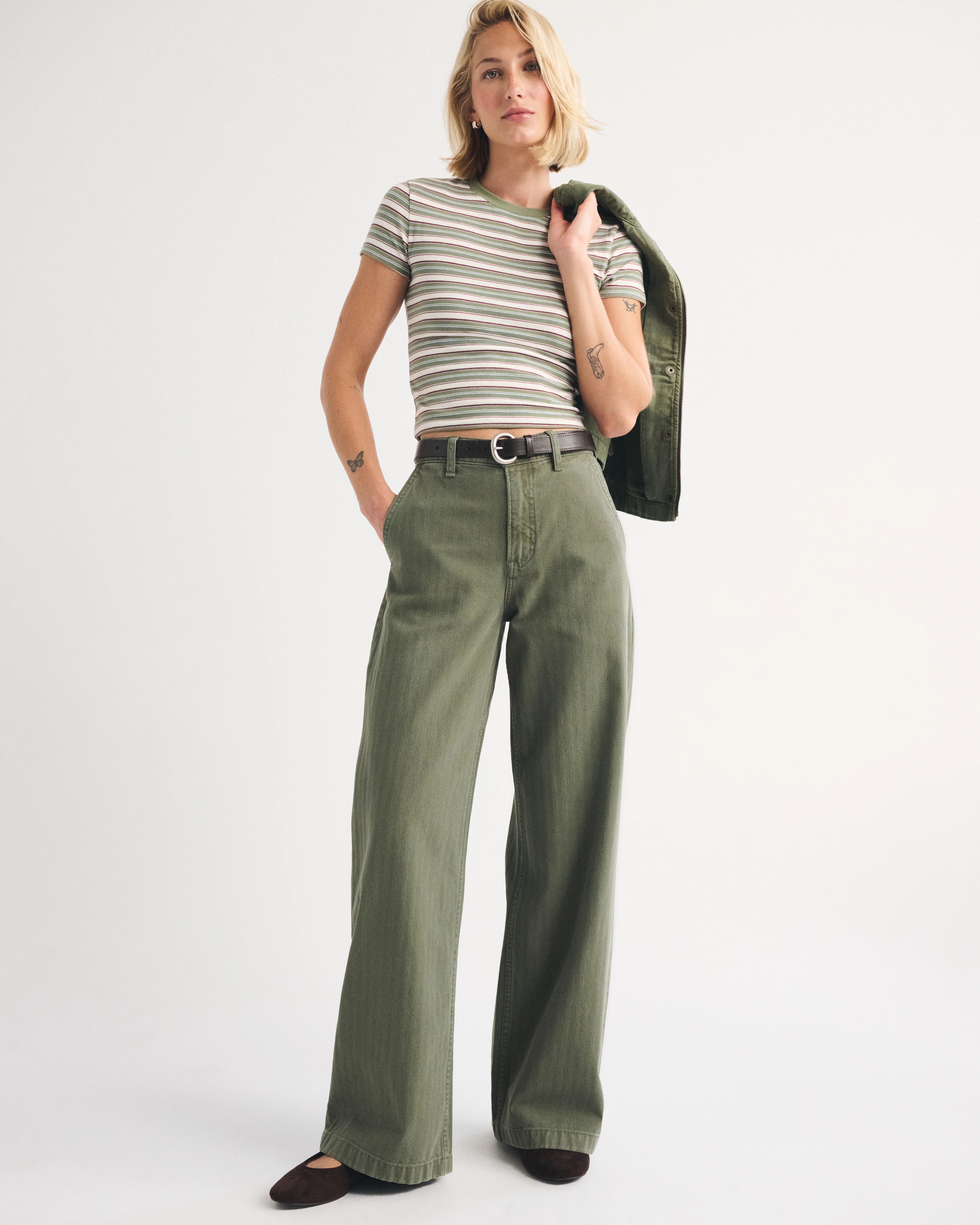 High Rise Wide Leg Trouser Jean | Abercrombie & Fitch (US)