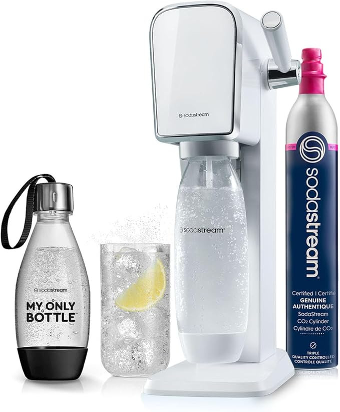 SodaStream Art Sparkling Water Maker (White) with CO2 and Two Carbonating Bottles | Amazon (US)