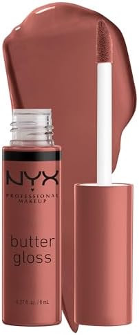 NYX PROFESSIONAL MAKEUP Butter Gloss, Non-Sticky Lip Gloss - Praline (Deep Nude) | Amazon (US)